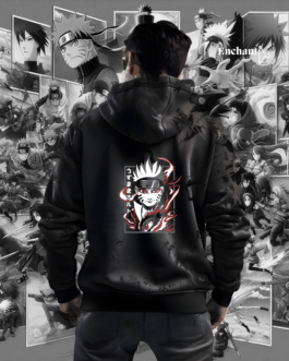 Naruto Inspired Black Hoodie